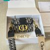 Túi xách Dior Box màu đen khóa vàng dây đeo chéo bản to sang trọng size 19x13 cm