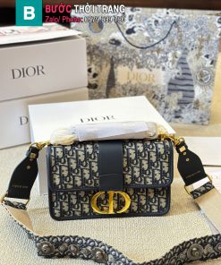 Túi xách Dior Montaigne màu đen khóa vàng dây đeo chéo bản to sang trọng size 26x16 cm
