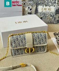 Túi xách Dior Montaigne màu trắng khóa vàng sang trọng size 22x13 cm
