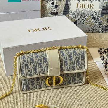 Túi xách Dior Montaigne màu trắng khóa vàng sang trọng size 22x13 cm