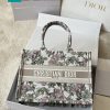Túi xách Dior book tote size 35 cm họa tiết hoa nữ tính