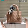 Túi xách đeo chéo Dior*lady nhiều màu size 20 cm tag vàng bắt mắt, túi ô trám