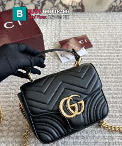 Túi xách Gucci marmont màu đen size mini 17x14cm