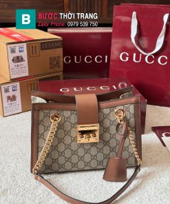 Túi xách Gucci padlock màu nâu size 25x18 cm