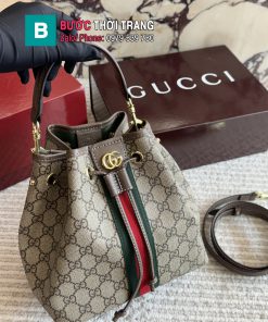  Túi xách Gucci 1955 size 22x21 cm khóa miệng dây rút cá tính