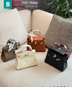 Túi xách HM kelly nhiều màu da bò mềm mại size 25 cm