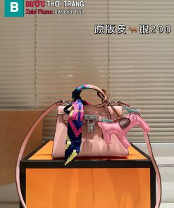 Túi xách đeo chéo Hermes kelly size 20 cm nhiều màu da swift mềm mịn khóa vàng nổi bật