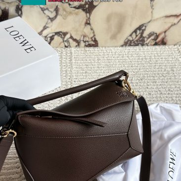 Túi xách LOEWE màu nâu socola da bò cao cấp size 24 cm
