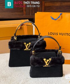 Túi xách Lv capucines màu đen size 20 cm và 27 cm tag vàng sang trọng tinh tế