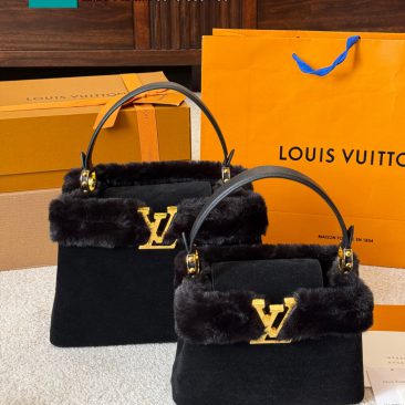 Túi xách Lv capucines màu đen size 20 cm và 27 cm tag vàng sang trọng tinh tế