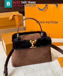 Túi xách Lv capucines màu nâu socola size 20 cm và 27 cm tag vàng sang trọng tinh tế