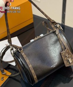 Túi xách đeo chéo LV express màu đen da nhám mềm size 25x17 cm phong cách cá tính