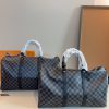 Túi xách LV keepall màu ghi đen size 45cm và 50 cm da mềm chuẩn form họa tiết ô vuông sang trọng