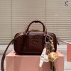 Túi xách MIU MIU màu nâu socola da bò cao cấp size 22x11 cm