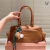 Túi xách MIU MIU màu nâu da bò cao cao cấp size 31 cm kèm charm xinh xắn
