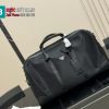Túi xách cầm tay Prada keepall màu đen size 50 cm chất liệu vải polyester chống thấm hiệu quả