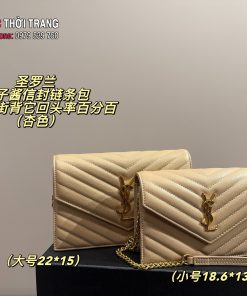 Túi xách YSL Envelope màu nude size 18.5cm và 22cm