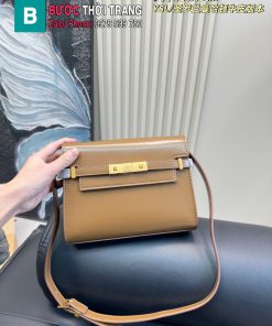 Túi xách YSL Manhattan màu nâu size 24x18 cm da trơn láng mịn