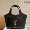 Túi xách nữ YSL tote màu đen size 31x25 cm ngăn lớn rộng kiểu dáng vintage
