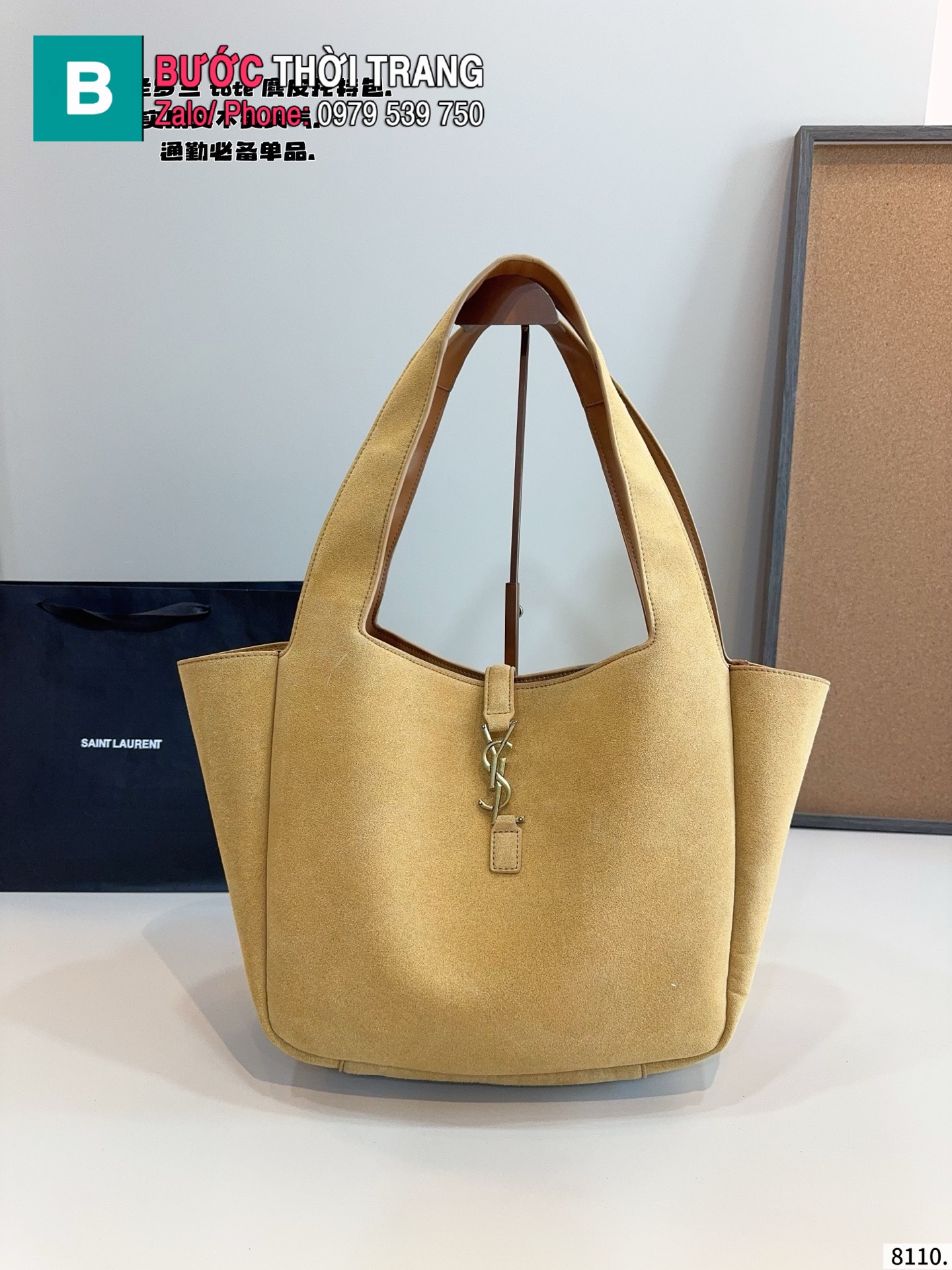 Túi xách nữ YSL tote màu vàng da mịn size 30 cm có ngăn rộng đựng được nhiều đồ