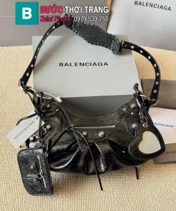 Túi xách nữ Balenciaga màu đen size 25 cm dáng tròn cá tính