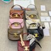 Túi xách Celine mini nhiều màu tag vàng nổi bật size 15x12 cm kèm khăn lụa
