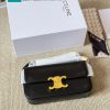 Túi xách Celine triomphe màu đen da trơn mịn tag vàng bắt mắt size 20,5x10,5x4cm