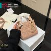 Túi xách đeo chéo Dior mini nhiều màu size 13x11 cm nhỏ xinh dây đeo vàng sáng nổi bật
