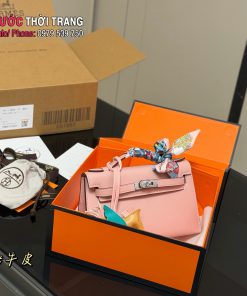 Túi xách đeo chéo HM kelly nhiều màu da bò size 22x13 cm kèm ngựa