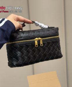 Túi xách nữ BOTTEGA màu đen da bò cao cấp size 23x13 cm thiết kế da đan sang trọng