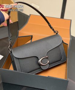 Túi xách nữ Coach tabby màu đen size 25x15 cm da bò mềm mại có 2 dây đeo kết hợp
