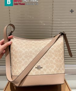 Túi xách nữ Coach Laurel màu nâu be size 31x23x11 cm form túi rộng đựng được nhiều món đồ