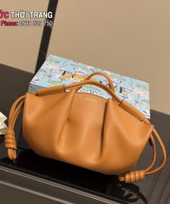 Túi xách nữ LOEWE màu nâu da mềm chuẩn form size 25x18 cm phong cách sang trọng