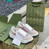Giày Gucci GG Canvas Purple đế cao 6cm tôn dáng màu hồng cá tính form bánh mì