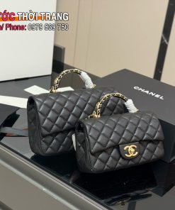 Túi xách CN CF Mini da caviar nhiều màu sắc size 20 và 23cm