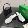 Giày cao gót Bottega Veneta màu trắng da lưới đan cao cấp