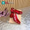 Giày cao gót Christian Louboutin màu đỏ đô thanh lịch đế cao 7,5 cm