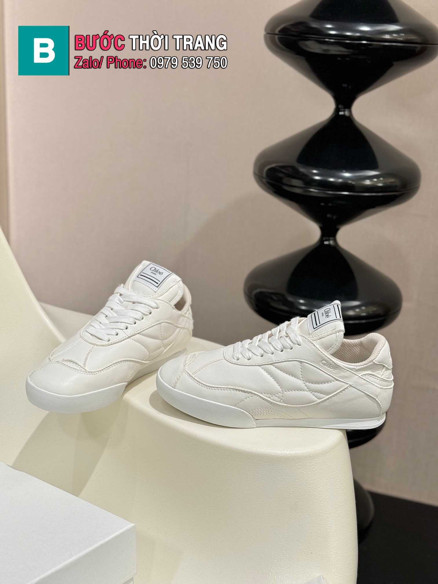 Giày thể thao nữ CHLOE màu trắng đế TPU đàn hồi vượt trội