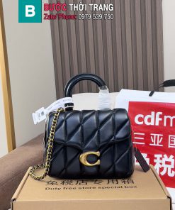 Túi đeo chéo nữ coach tabby màu đen size 19cm nhỏ gọn