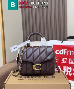 Túi đeo chéo nữ coach tabby màu đỏ đô size 19cm nhỏ gọn