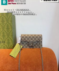 Túi xách đeo chéo Gucci mini Dionysus màu nâu size 19 cm