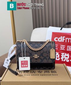 Túi đeo chéo COACH Mini klare size 18x13.5x7 cm màu nâu socola phong cách sang trọng
