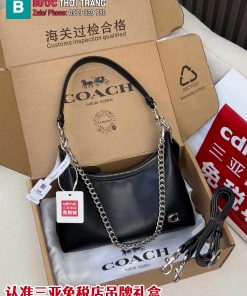 Túi kẹp nách Coach cỡ vừa màu đen mang đến vẻ đẹp trẻ trung