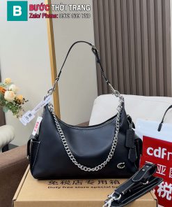 Túi kẹp nách Coach Juliet phiên bản mới màu đen size 30x12x16 cm