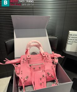 Túi xách nữ Balenciaga neo Cagole XS màu hồng size 26x19 cm