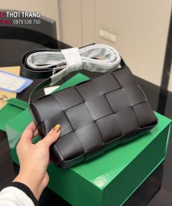 Túi xách Bottegada da đan size 22x14 cm màu đen sang trọng