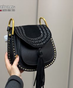 Túi yên ngựa CHLOE màu đen size 22x23 cm