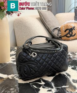 Túi xách cầm tay CN Bowling màu đen da bò cao cấp mềm mịn