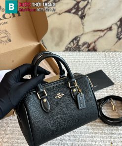 Túi xách COACH Boston màu đen size 18x12 cm