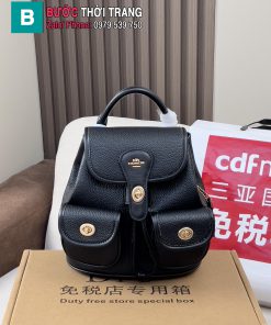 Túi xách COACH Hadley dáng ba lô màu đen size 22x23 cm da bò